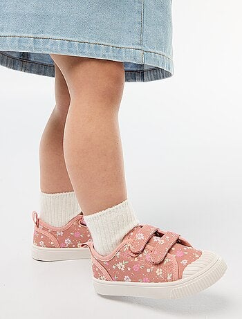 Stoffen sneakers met dambordprint