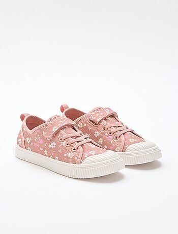 Stoffen sneakers met dambordprint