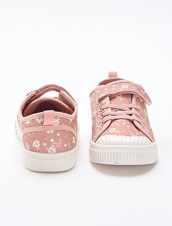 Stoffen sneakers met dambordprint