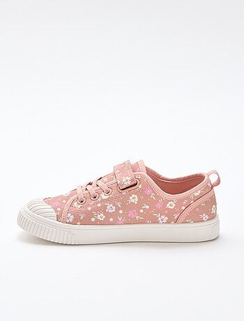 Stoffen sneakers met dambordprint