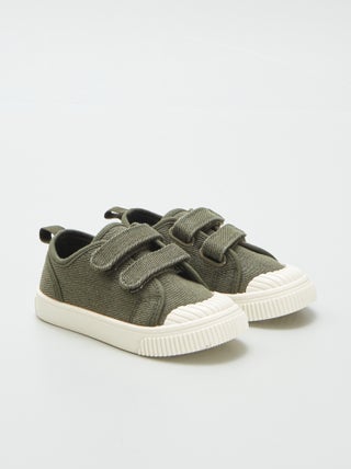 Stoffen sneakers met klittenband