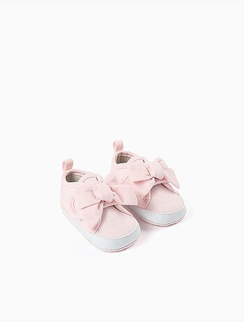 Stoffen sneakers met strik