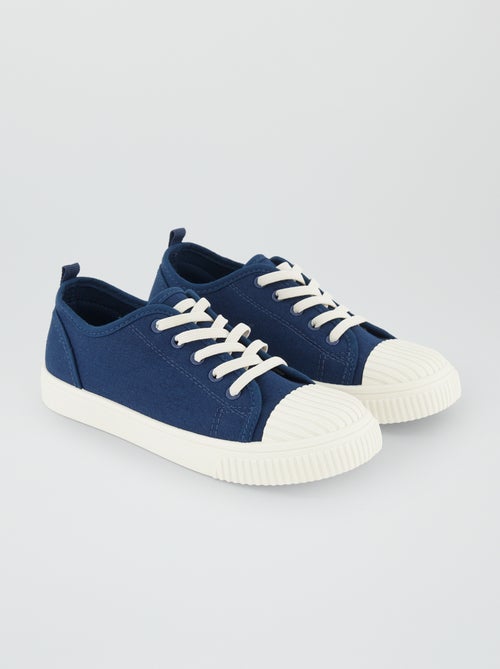 Stoffen sneakers met vetersluiting - Kiabi