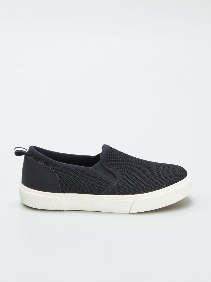 Stoffen sneakers | Slip-onmodel ZWART - Kiabi