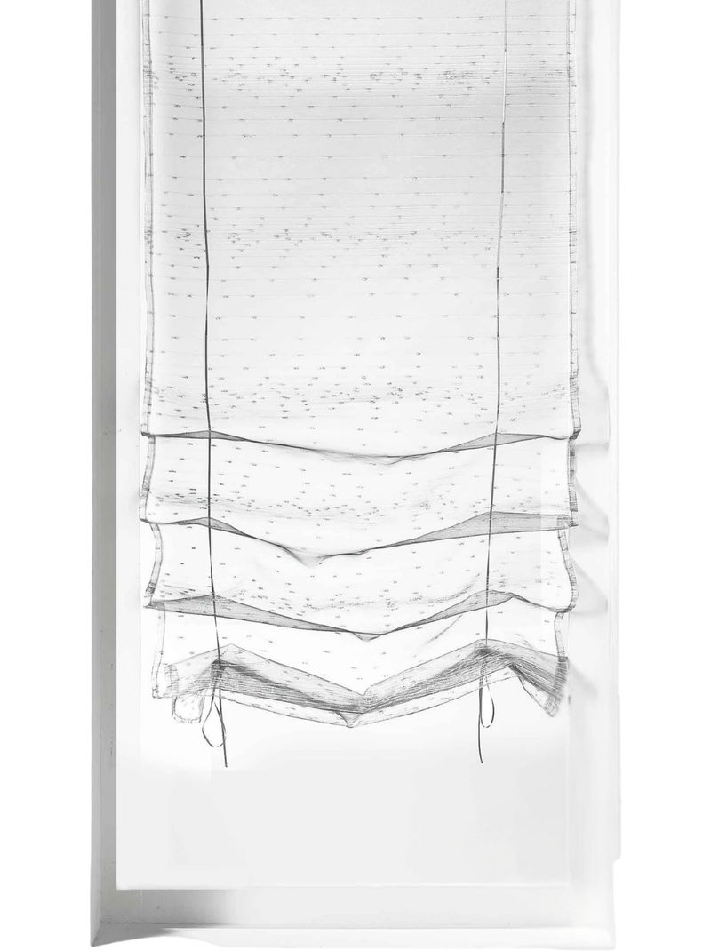 Store à remonter à motif de gouttes métalliques Blanc - Kiabi
