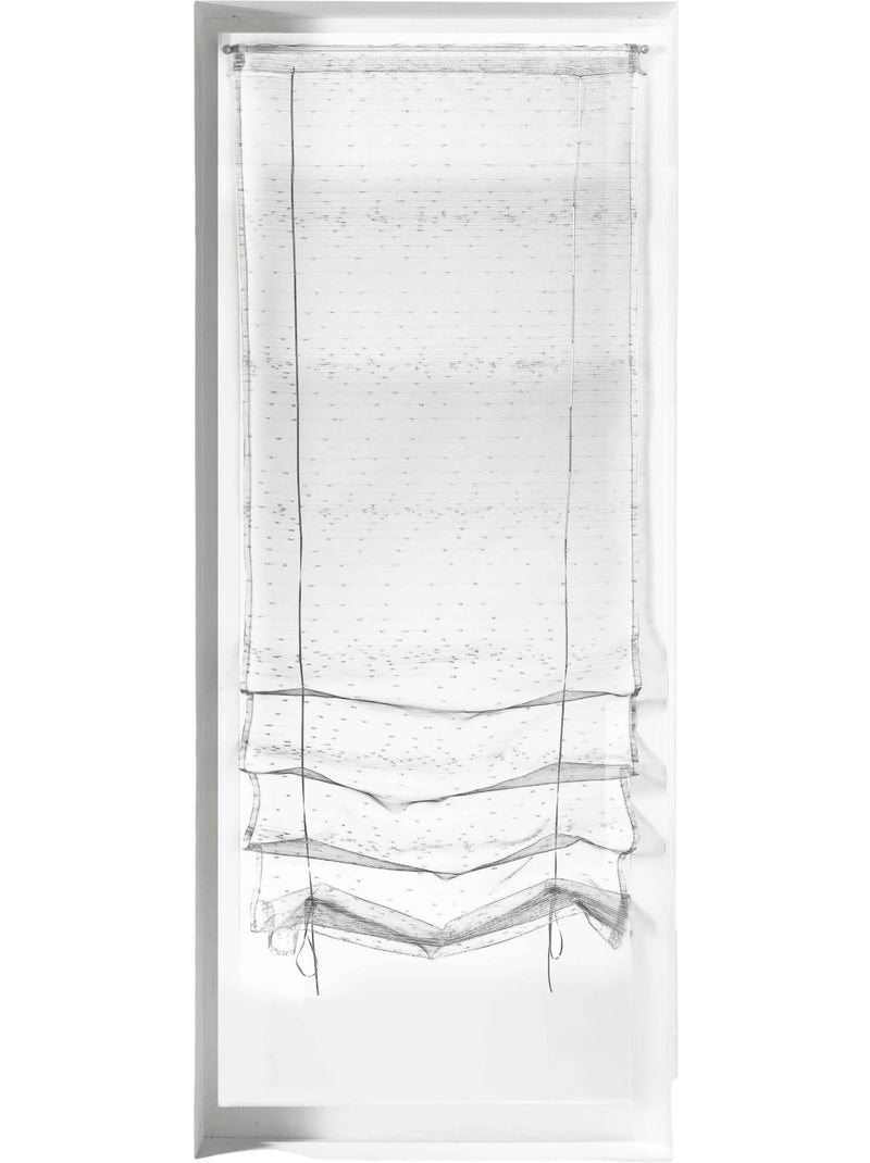 Store à remonter à motif de gouttes métalliques Blanc - Kiabi