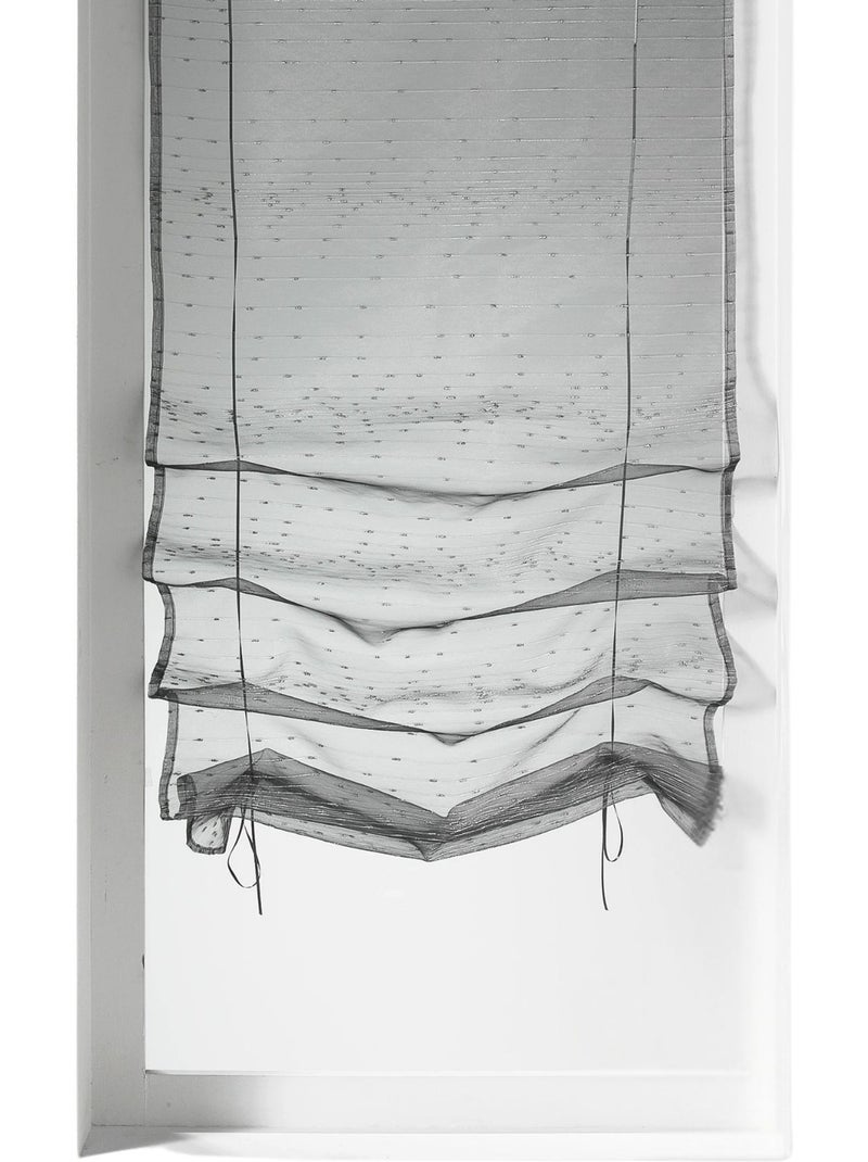Store à remonter à motif de gouttes métalliques Gris clair - Kiabi