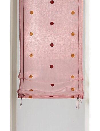 Store à remonter en organza jacquard à pois