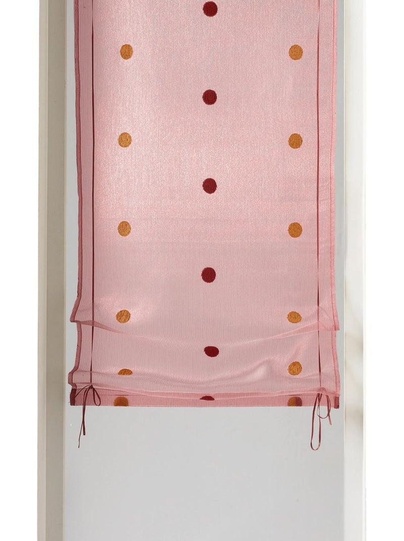 Store à remonter en organza jacquard à pois Bordeaux - Kiabi