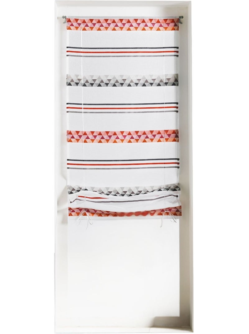 Store bateau à rayures géométriques colorées Orange - Kiabi