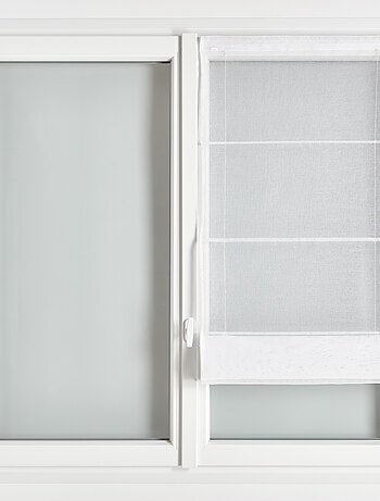 Store bateau en étamine blanc