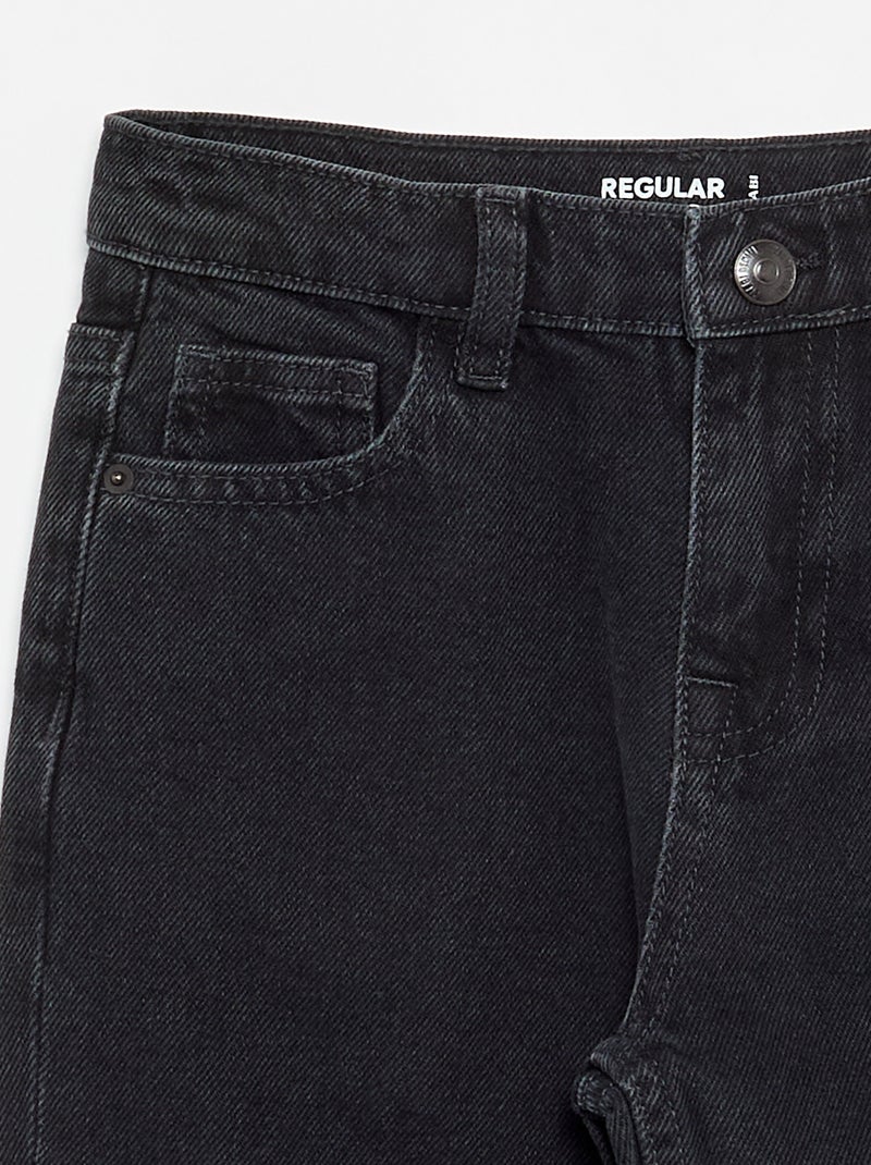 Straight-fit 5-pocketjeans Zwart - Kiabi