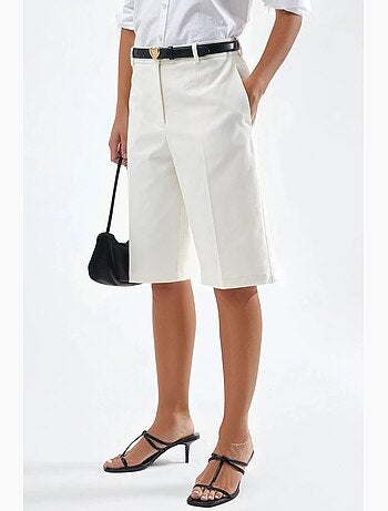 Straight fit bermudashorts (zonder riem) hiccup