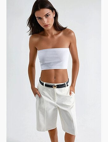 Straight fit bermudashorts (zonder riem) hiccup