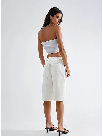 Straight fit bermudashorts (zonder riem) hiccup