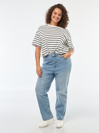 Straight-fit broek van elastische spijkerstof