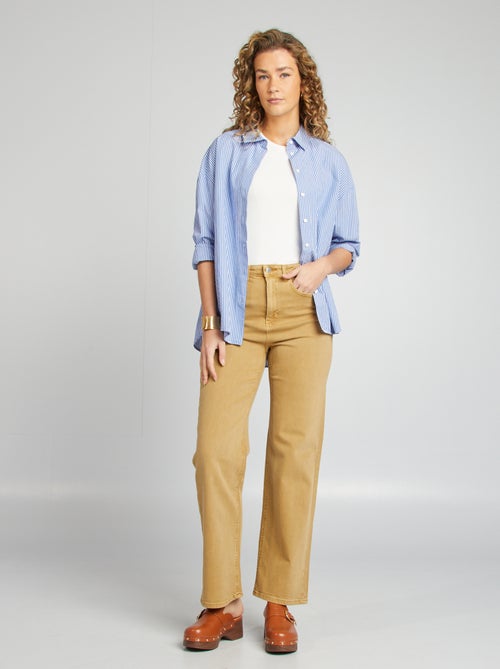 Straight-fit broek van stretchkatoen - Kiabi
