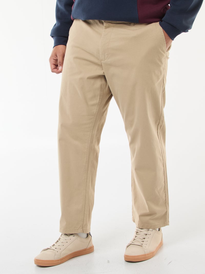 Straight-fit chino broek - L30 Biege - Kiabi