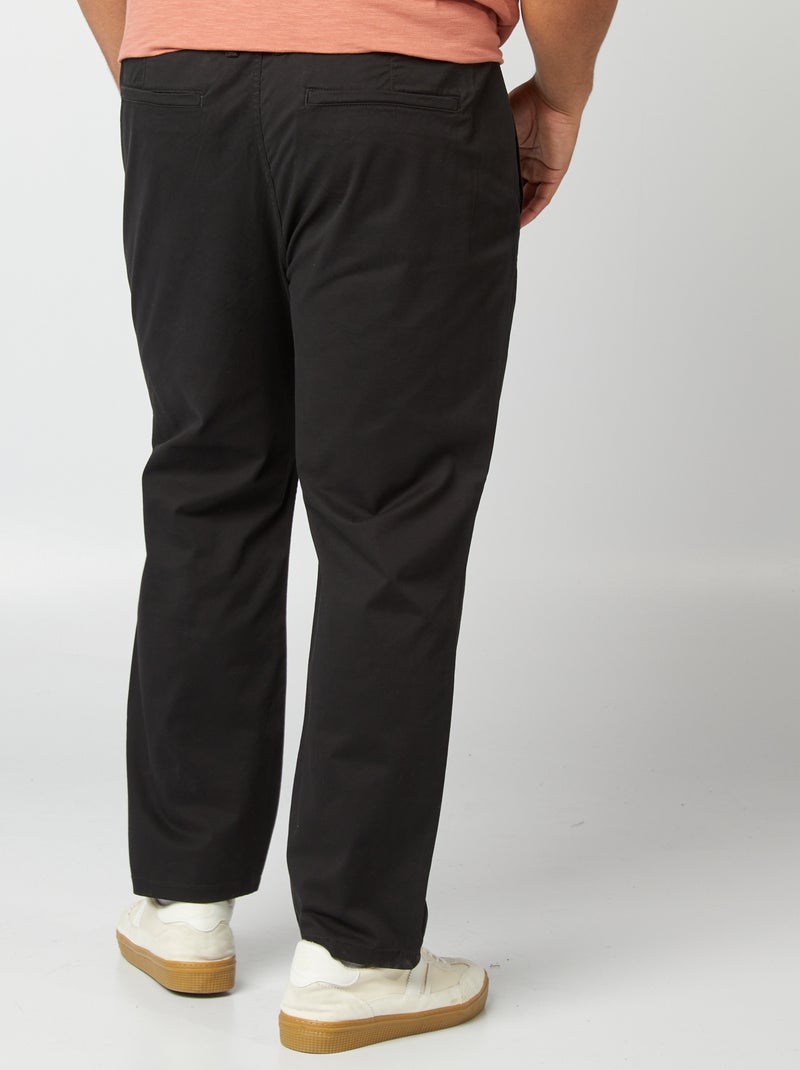Straight-fit chino broek - L30 zwart - Kiabi