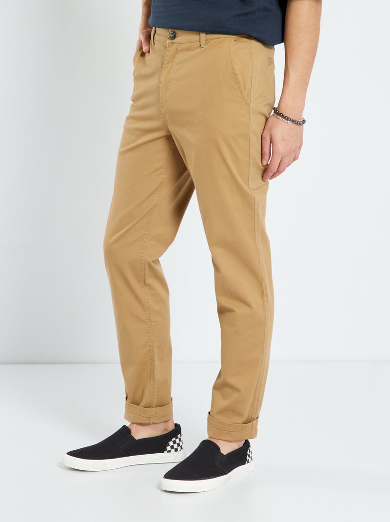 Straight-fit chino broek - BIEGE - Kiabi - 15.00€