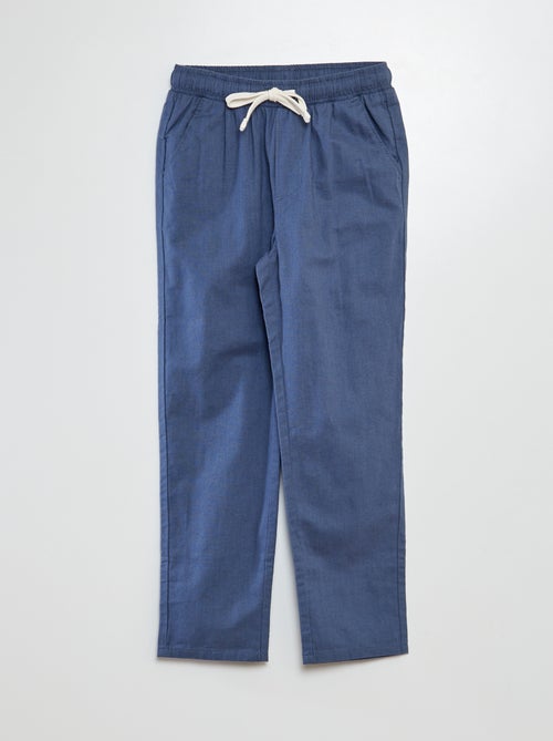 Straight-fit, chino broek met koordje - Kiabi