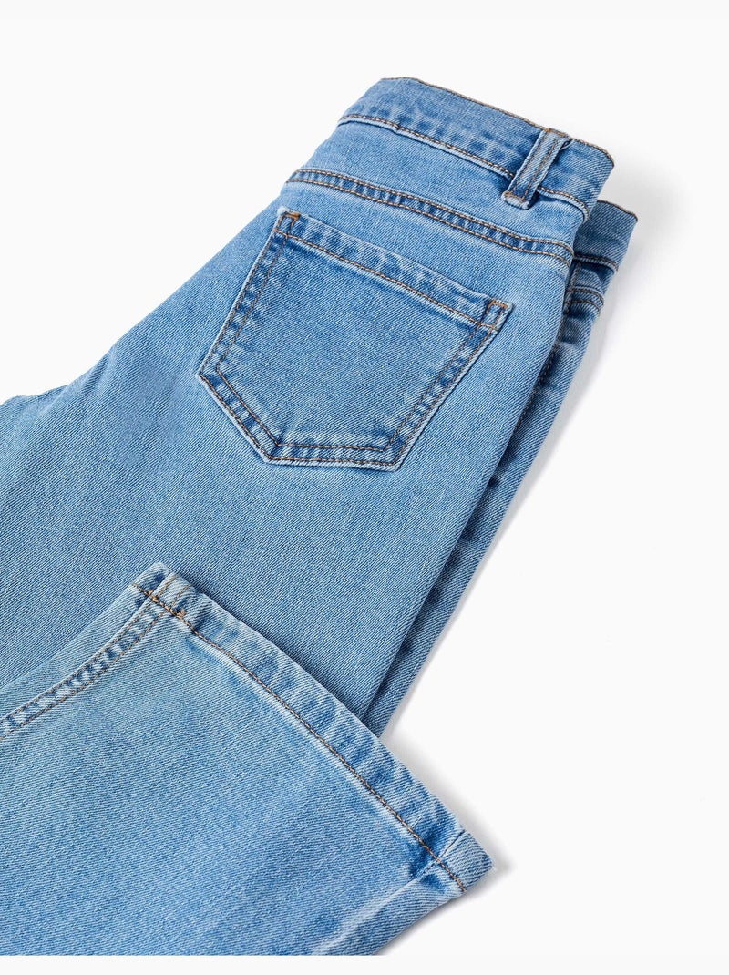 Straight fit denim broek met 5 zakken Blauw Blauw - Kiabi
