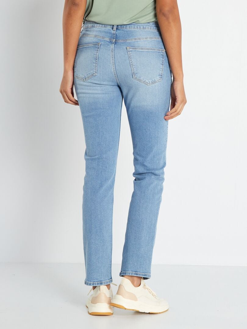 Straight-fit jeans met hoge taille - L30 BLAUW - Kiabi