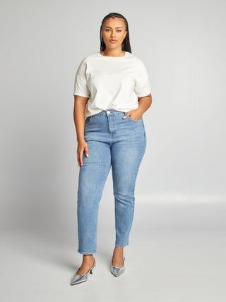 Straight-fit jeans met hoge taille