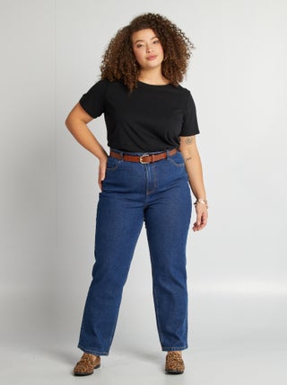 Straight-fit jeans met hoge taille