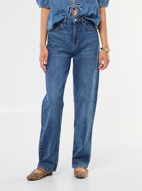 Straight-fit jeans met hoge taille - Kiabi