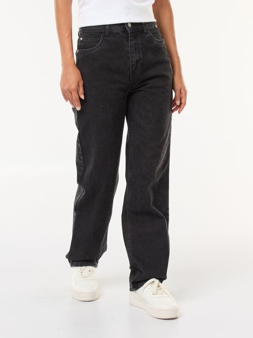 Straight-fit jeans met hoge taille - Kiabi