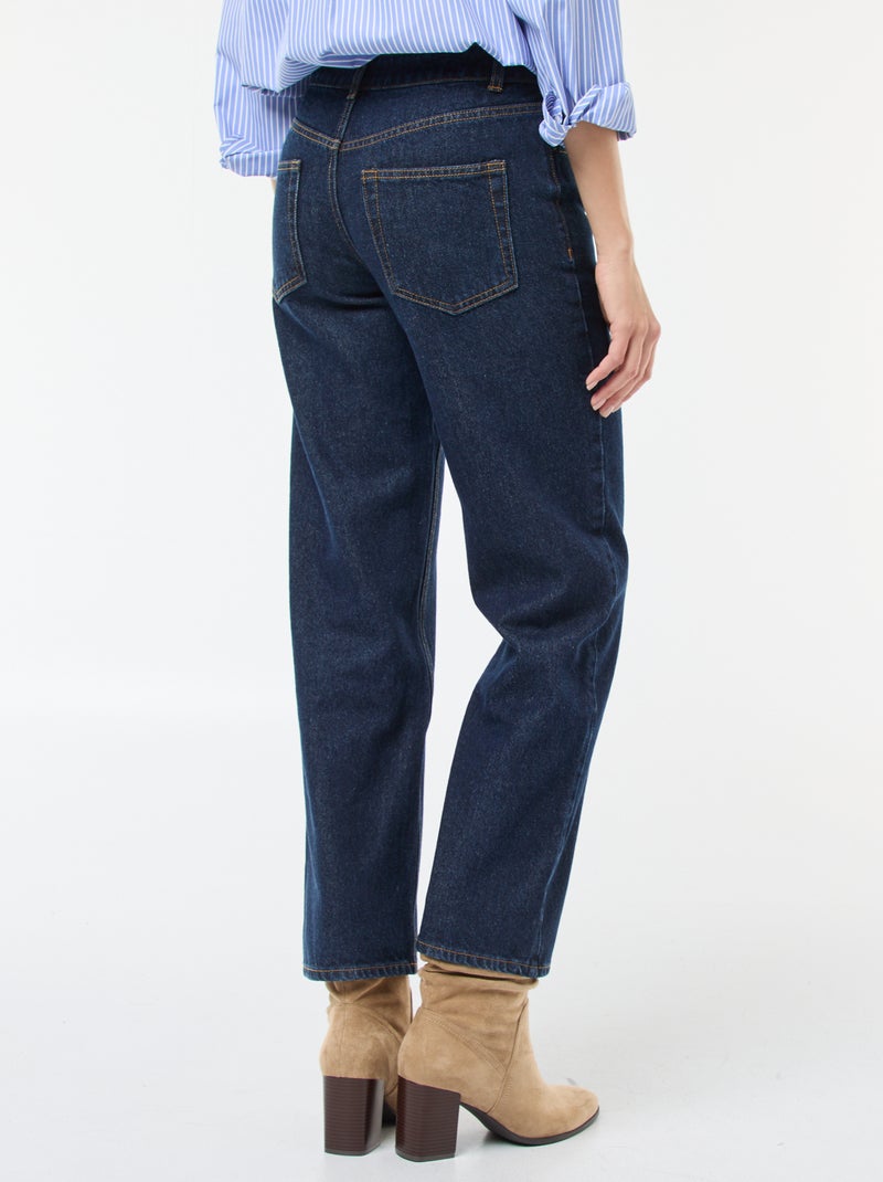 Straight-fit jeans / recht model met hoge taille - L32 Blauw - Kiabi