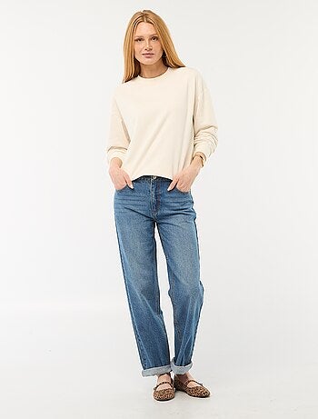 Straight-fit jeans van katoenen spijkerstof