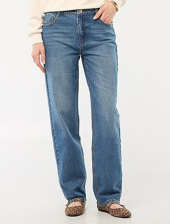 Straight-fit jeans van katoenen spijkerstof