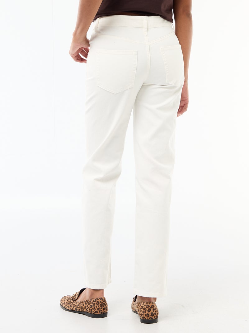 Straight-fit jeans van katoenen spijkerstof Wit - Kiabi