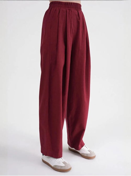 Straight fit linnen broek mixray - Kiabi