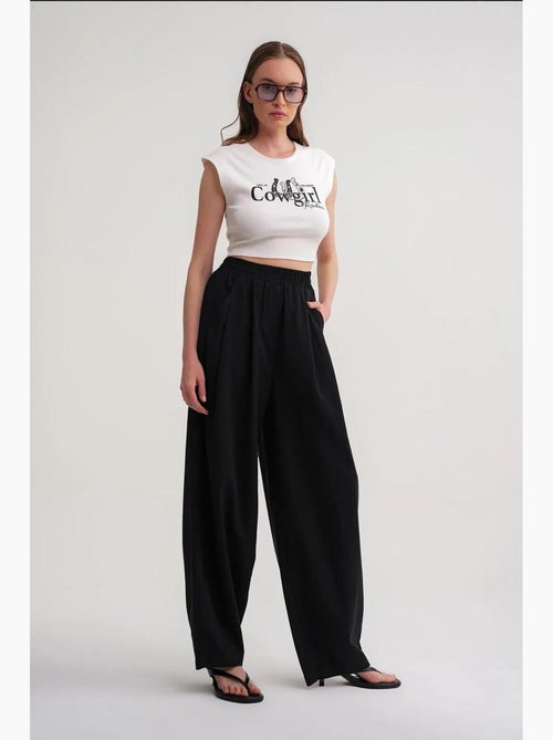 Straight fit linnen broek mixray - Kiabi