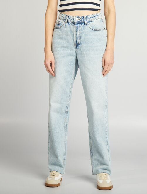 Straight-fit, verwassen jeans - Kiabi