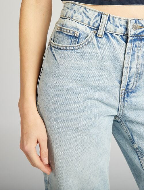 Straight-fit, verwassen jeans - Kiabi