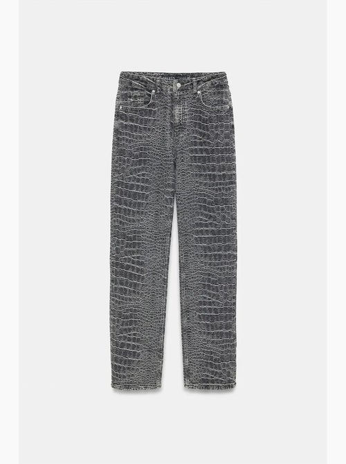 Straight jeans met hoge taille en structuur dilvin - Kiabi Straight jeans met hoge taille en structuur dilvin - Kiabi
