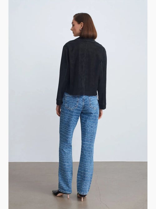 Straight jeans met hoge taille en structuur dilvin - Kiabi Straight jeans met hoge taille en structuur dilvin - Kiabi