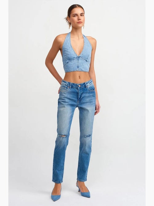Straight jeans met middelhoge taille dilvin - Kiabi Straight jeans met middelhoge taille dilvin - Kiabi