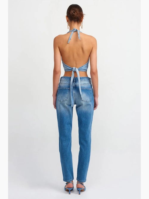 Straight jeans met middelhoge taille dilvin - Kiabi Straight jeans met middelhoge taille dilvin - Kiabi