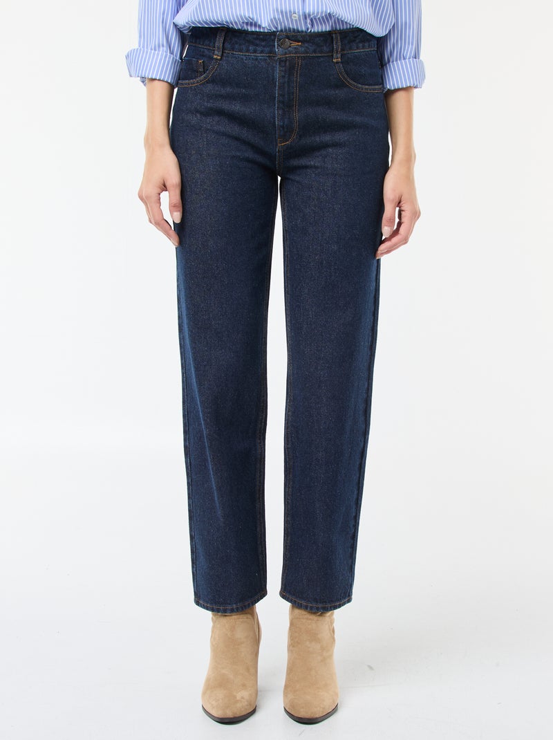 Straight regular fit jeans van katoen - L28 Blauw - Kiabi