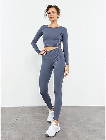 Strak crop top met lange mouwen tommy