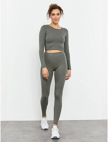 Strak crop top met lange mouwen tommy