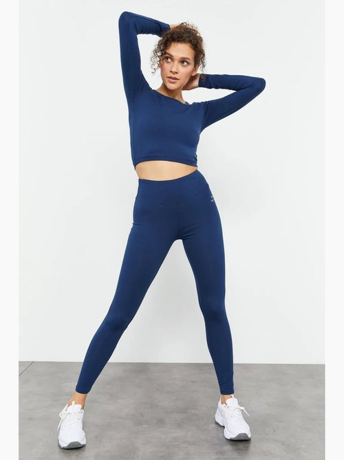 Strak crop top met lange mouwen tommy - Kiabi Strak crop top met lange mouwen tommy - Kiabi
