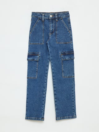 Strakke broek met zak met klepje, een bijzonder comfortabel model