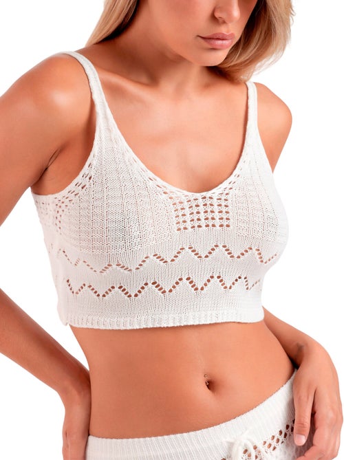 Strand gehaakte top en slip rokje total look - Kiabi Strand gehaakte top en slip rokje total look - Kiabi