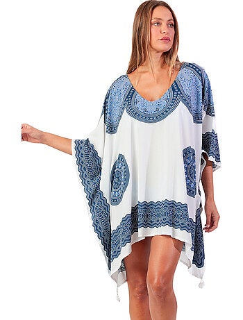 Strand kaftan azul